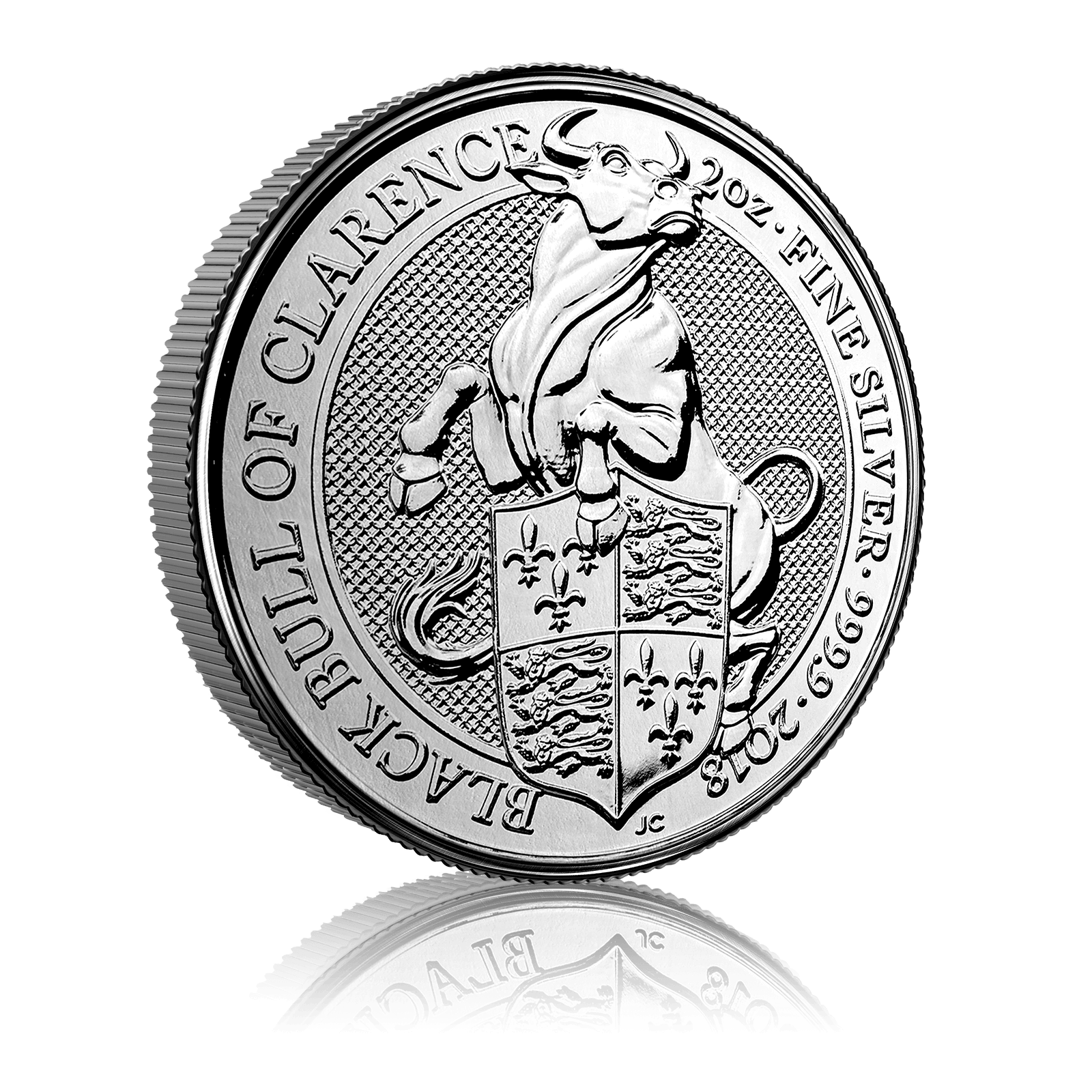2oz Silver Queen's Beast Black Bull of Clarence (2018) 4